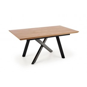 Стол обеденный HALMAR CAPITAL 2 дуб натуральный/черный 160-200/90